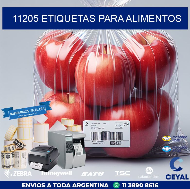11205 ETIQUETAS PARA ALIMENTOS