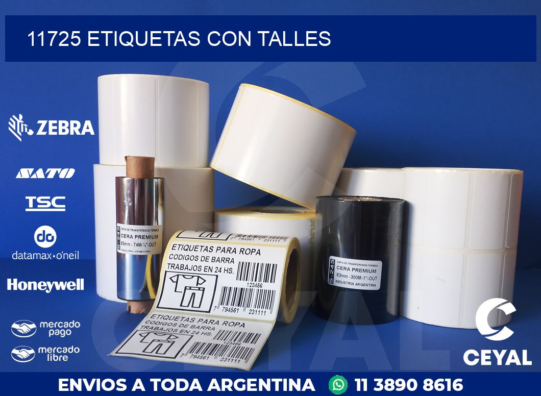 11725 ETIQUETAS CON TALLES