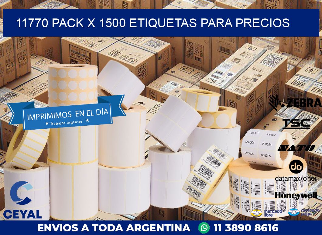 11770 PACK X 1500 ETIQUETAS PARA PRECIOS