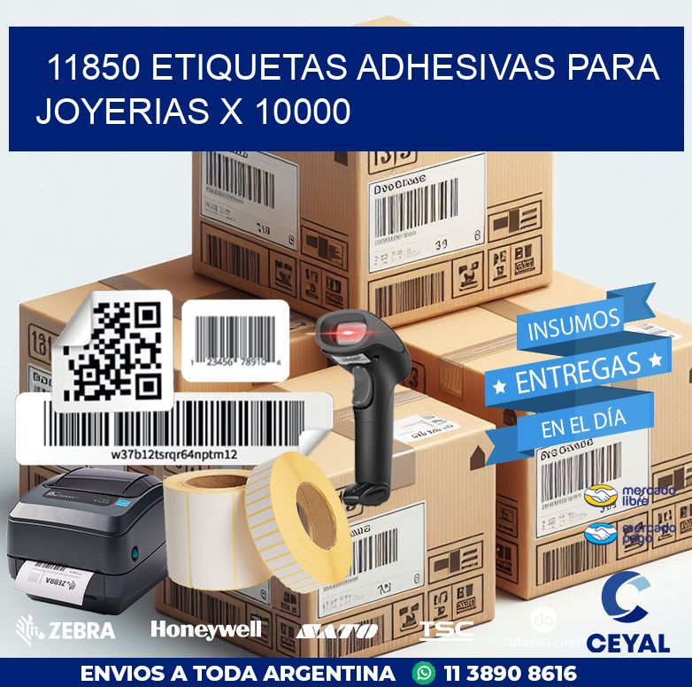 11850 ETIQUETAS ADHESIVAS PARA JOYERIAS X 10000