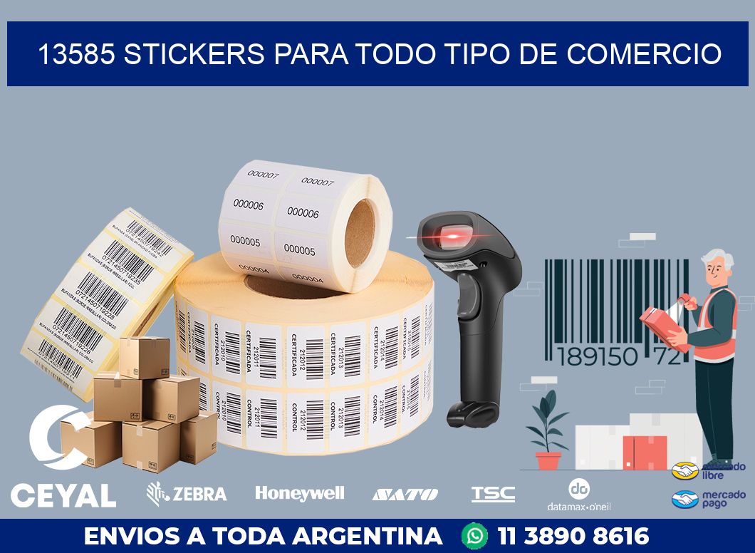 13585 STICKERS PARA TODO TIPO DE COMERCIO