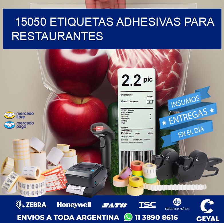 15050 ETIQUETAS ADHESIVAS PARA RESTAURANTES