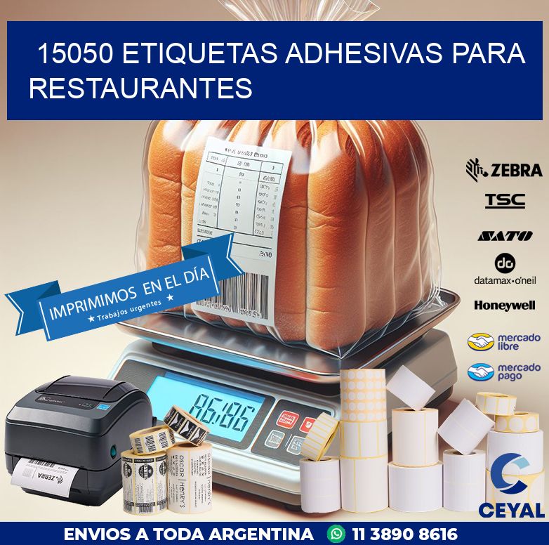 15050 ETIQUETAS ADHESIVAS PARA RESTAURANTES