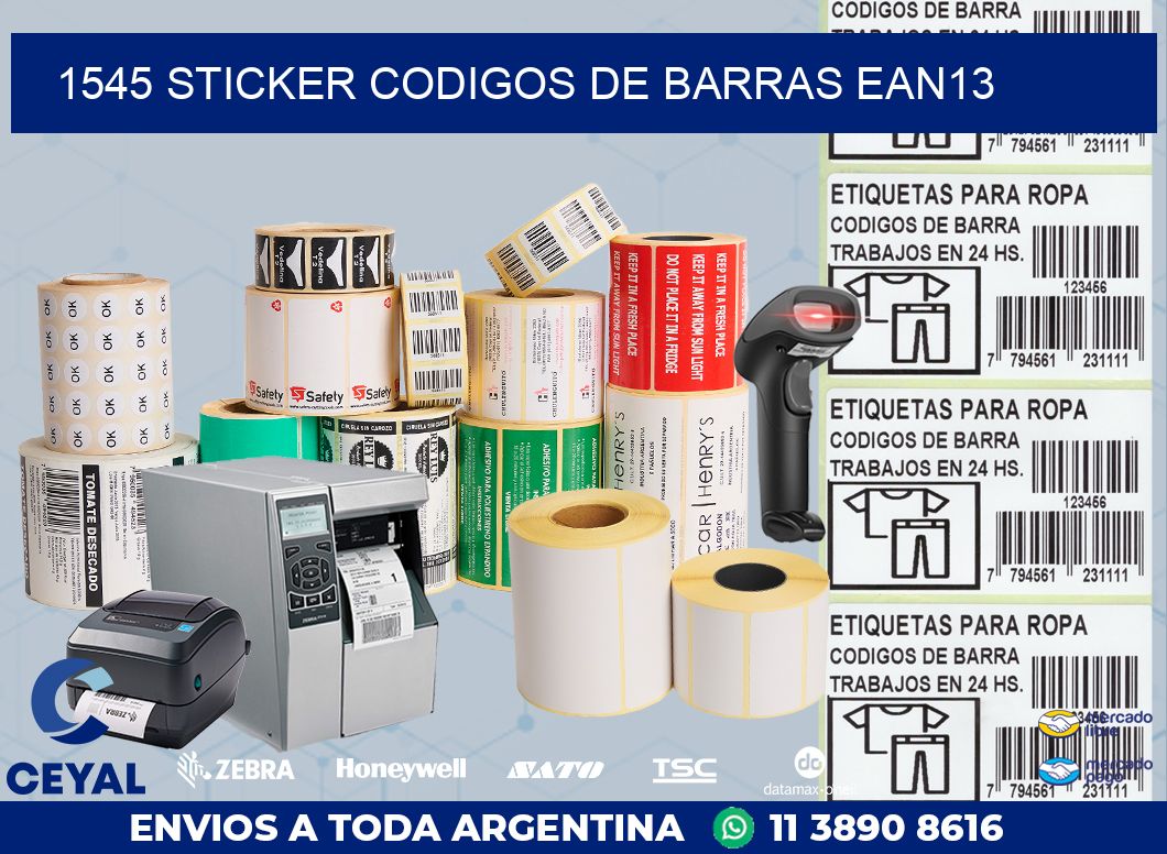 1545 STICKER CODIGOS DE BARRAS EAN13