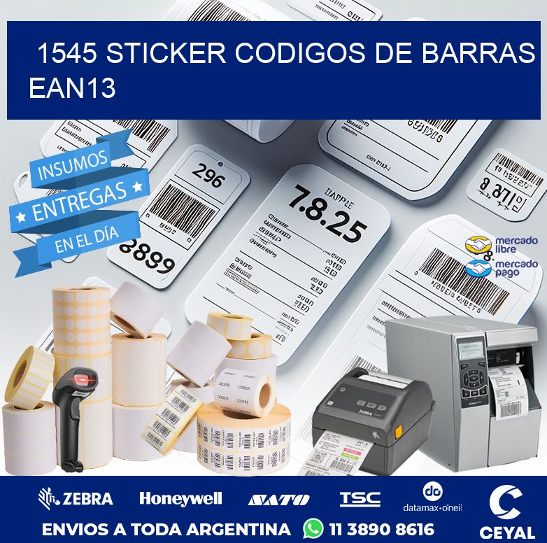 1545 STICKER CODIGOS DE BARRAS EAN13