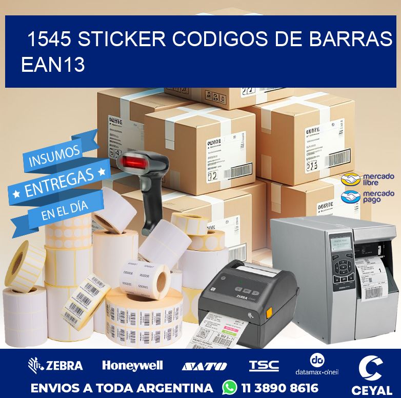 1545 STICKER CODIGOS DE BARRAS EAN13