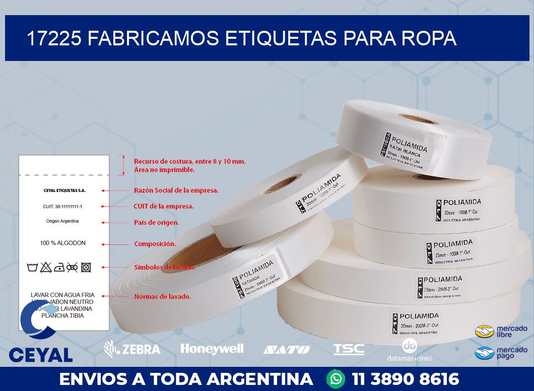 17225 FABRICAMOS ETIQUETAS PARA ROPA