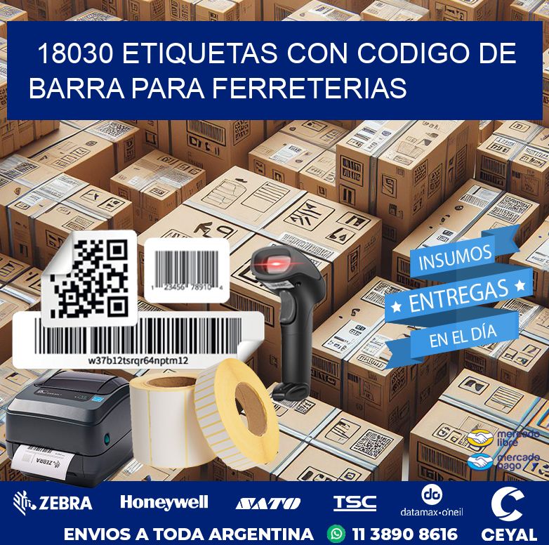 18030 ETIQUETAS CON CODIGO DE BARRA PARA FERRETERIAS