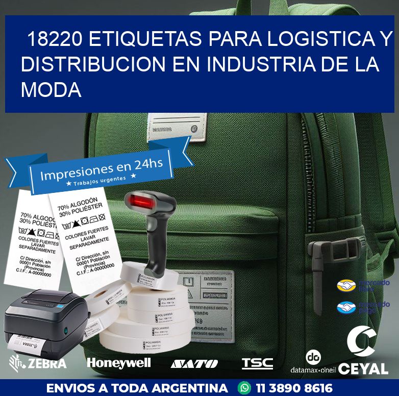 18220 ETIQUETAS PARA LOGISTICA Y DISTRIBUCION EN INDUSTRIA DE LA MODA