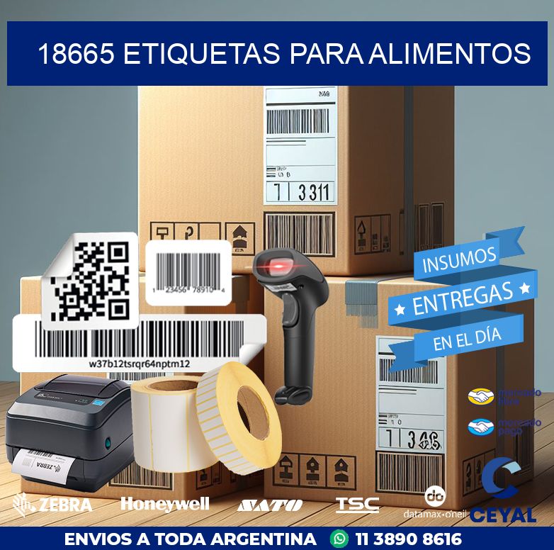 18665 ETIQUETAS PARA ALIMENTOS