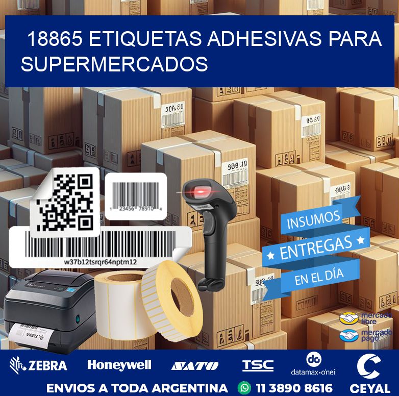 18865 ETIQUETAS ADHESIVAS PARA SUPERMERCADOS