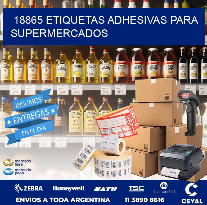 18865 ETIQUETAS ADHESIVAS PARA SUPERMERCADOS