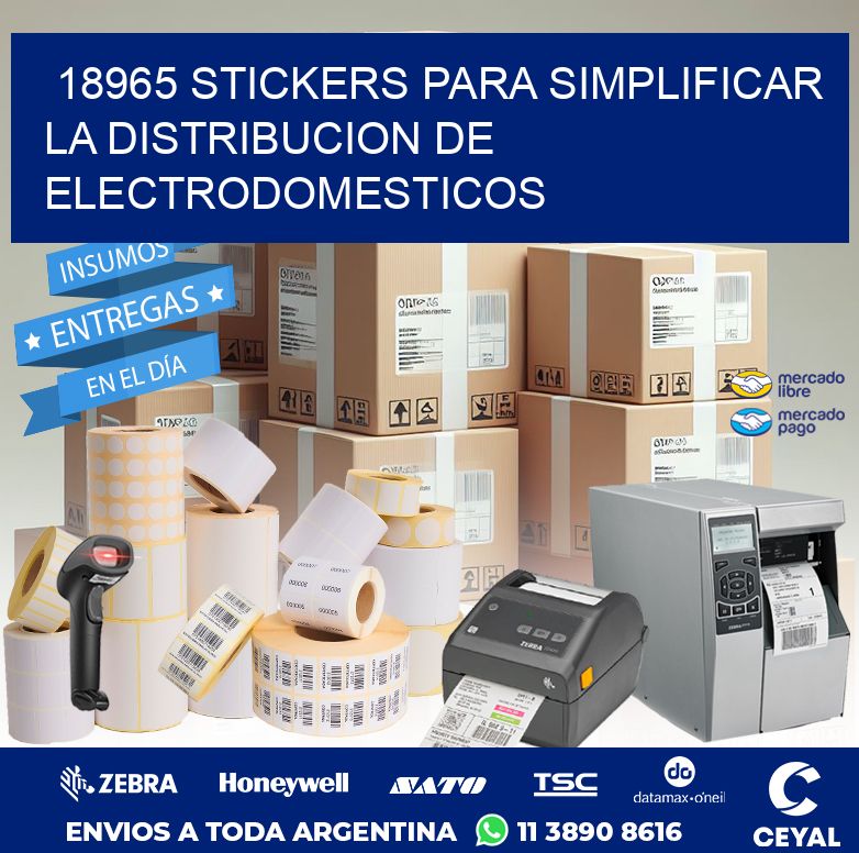 18965 STICKERS PARA SIMPLIFICAR LA DISTRIBUCION DE ELECTRODOMESTICOS