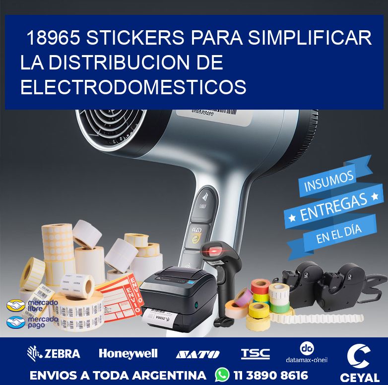 18965 STICKERS PARA SIMPLIFICAR LA DISTRIBUCION DE ELECTRODOMESTICOS