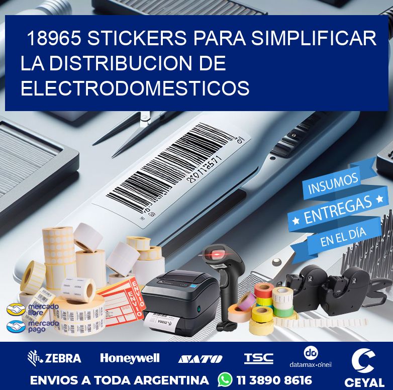 18965 STICKERS PARA SIMPLIFICAR LA DISTRIBUCION DE ELECTRODOMESTICOS