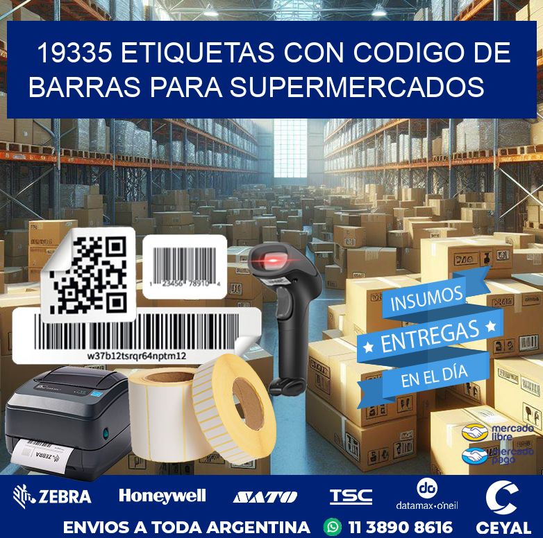 19335 ETIQUETAS CON CODIGO DE BARRAS PARA SUPERMERCADOS