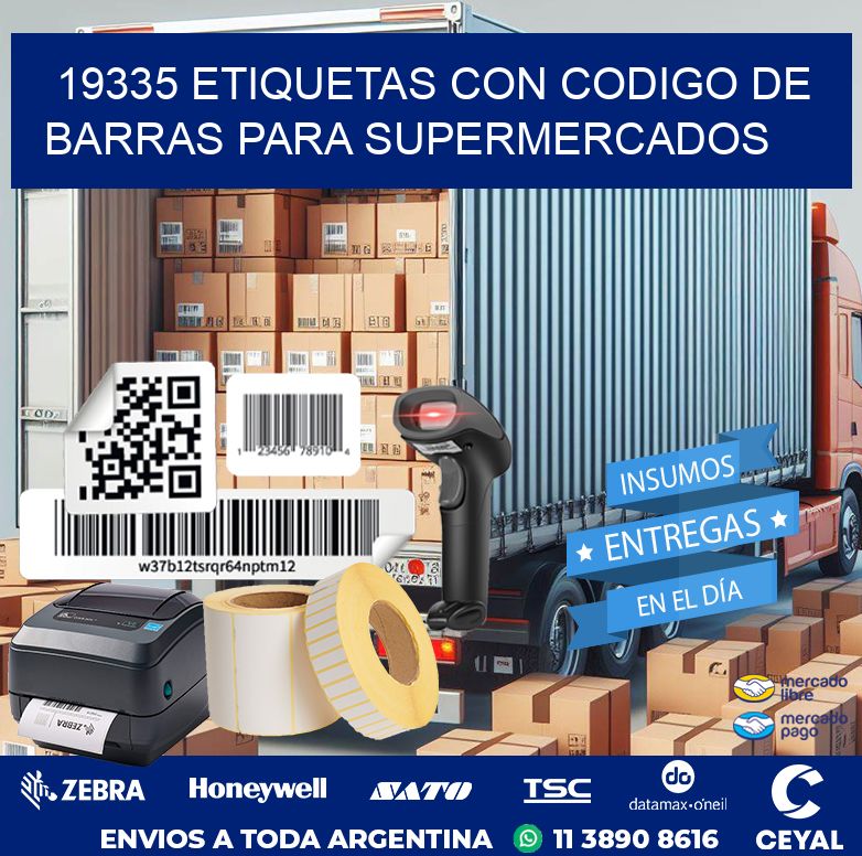 19335 ETIQUETAS CON CODIGO DE BARRAS PARA SUPERMERCADOS