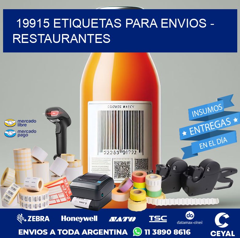 19915 ETIQUETAS PARA ENVIOS - RESTAURANTES
