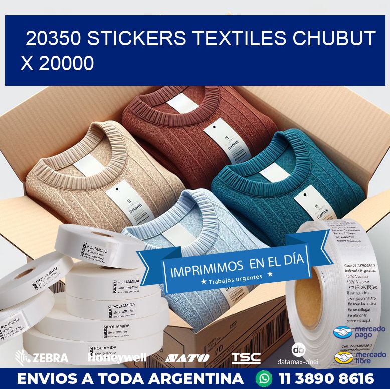 20350 STICKERS TEXTILES CHUBUT X 20000