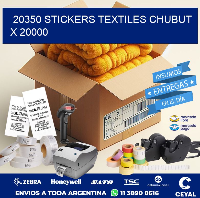 20350 STICKERS TEXTILES CHUBUT X 20000