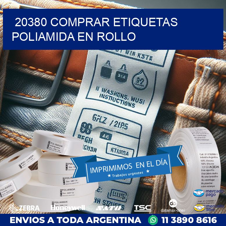 20380 COMPRAR ETIQUETAS POLIAMIDA EN ROLLO
