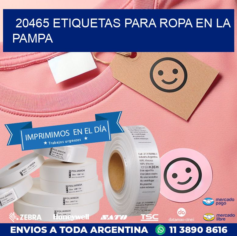 20465 ETIQUETAS PARA ROPA EN LA PAMPA