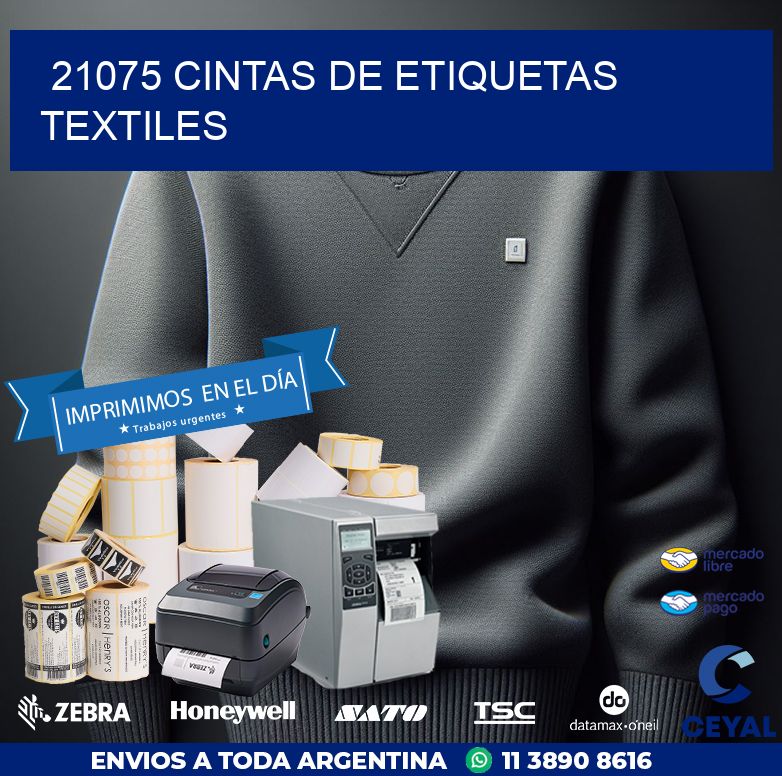 21075 CINTAS DE ETIQUETAS TEXTILES