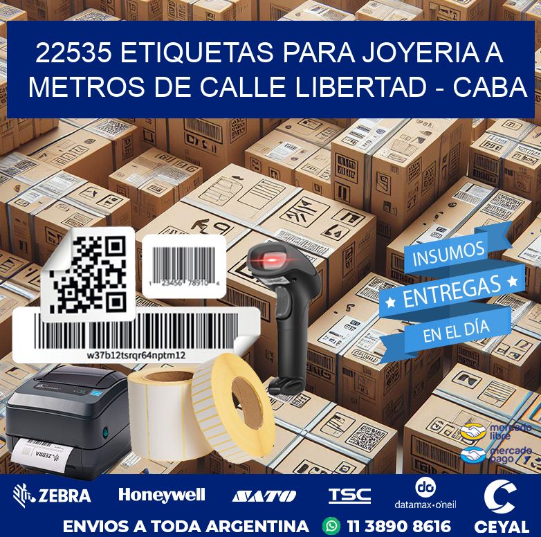 22535 ETIQUETAS PARA JOYERIA A METROS DE CALLE LIBERTAD - CABA