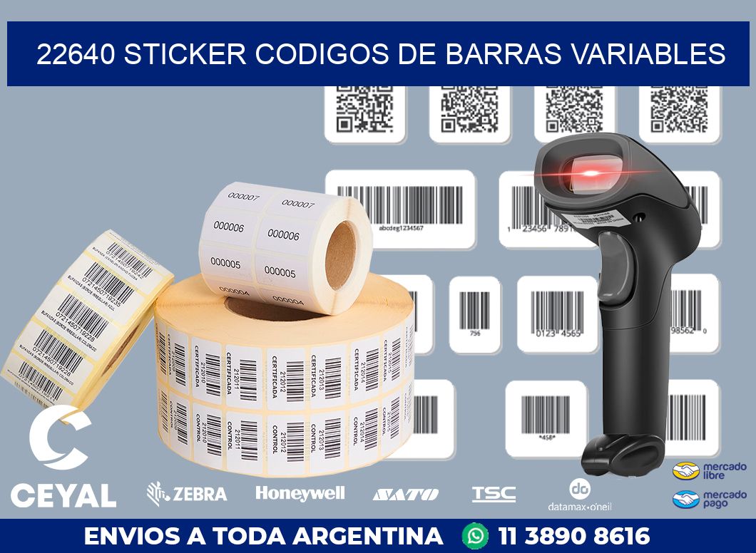 22640 STICKER CODIGOS DE BARRAS VARIABLES