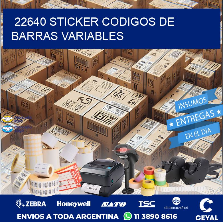 22640 STICKER CODIGOS DE BARRAS VARIABLES