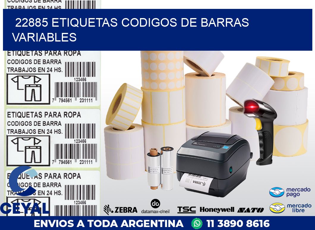 22885 ETIQUETAS CODIGOS DE BARRAS VARIABLES