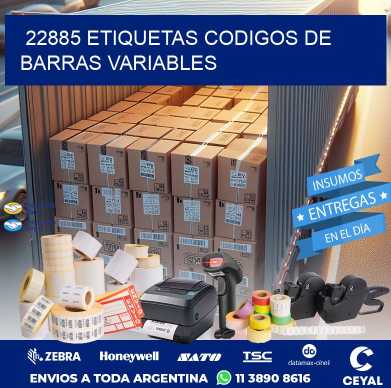 22885 ETIQUETAS CODIGOS DE BARRAS VARIABLES