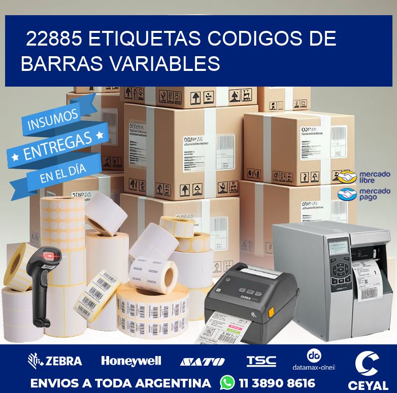 22885 ETIQUETAS CODIGOS DE BARRAS VARIABLES