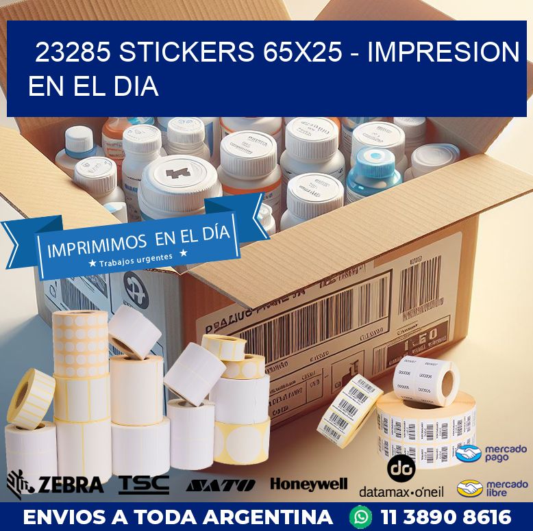 23285 STICKERS 65×25 – IMPRESION EN EL DIA