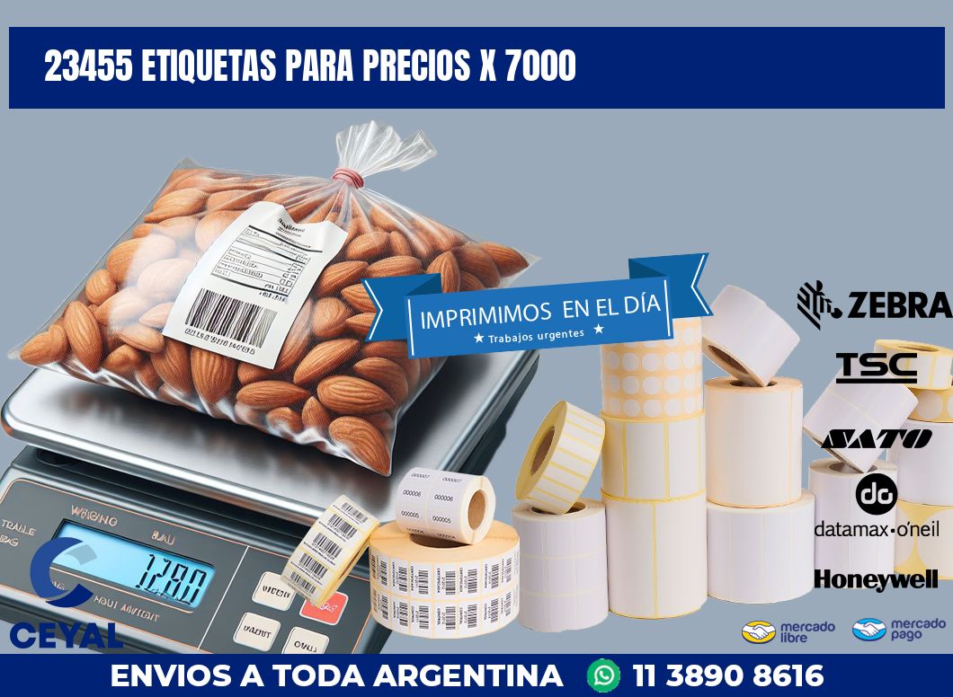 23455 ETIQUETAS PARA PRECIOS X 7000