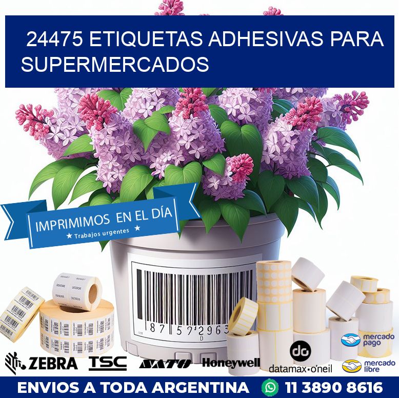 24475 ETIQUETAS ADHESIVAS PARA SUPERMERCADOS
