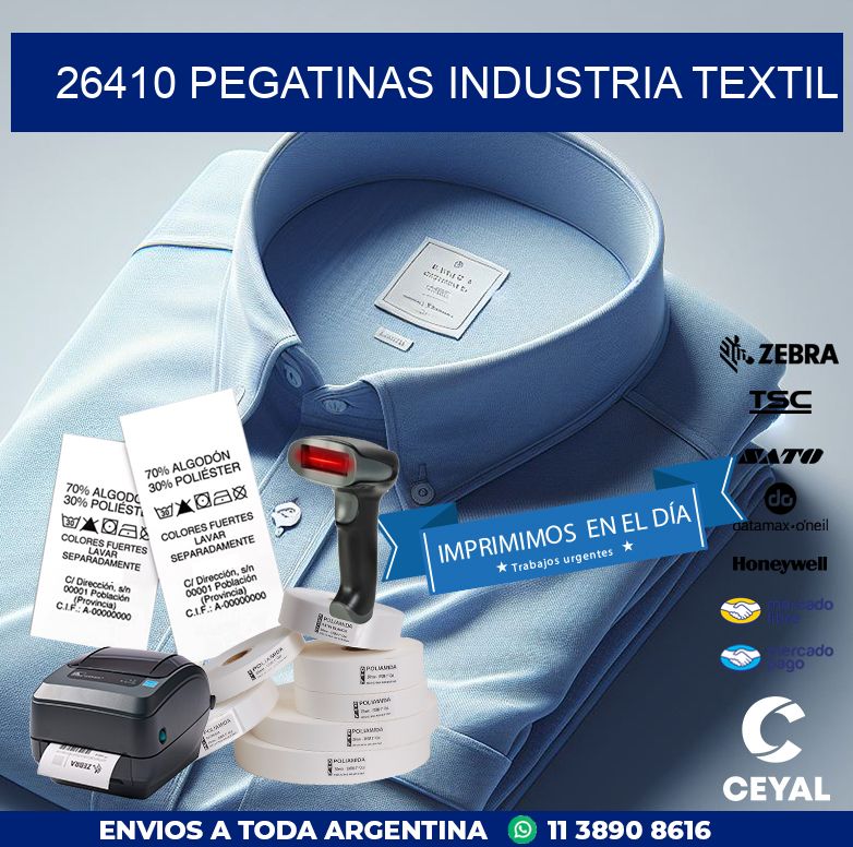 26410 PEGATINAS INDUSTRIA TEXTIL