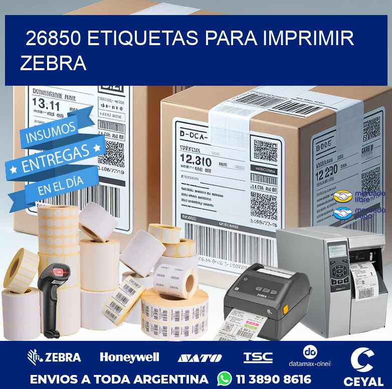 26850 ETIQUETAS PARA IMPRIMIR ZEBRA