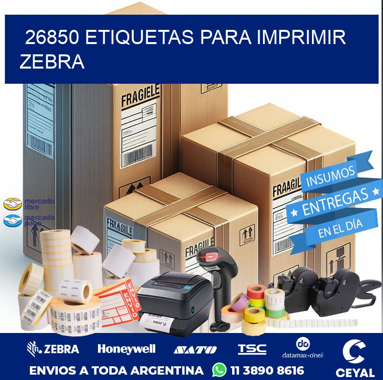 26850 ETIQUETAS PARA IMPRIMIR ZEBRA