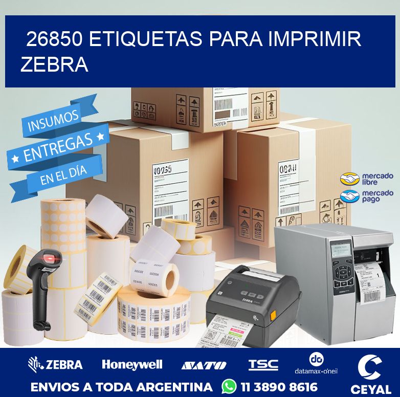 26850 ETIQUETAS PARA IMPRIMIR ZEBRA