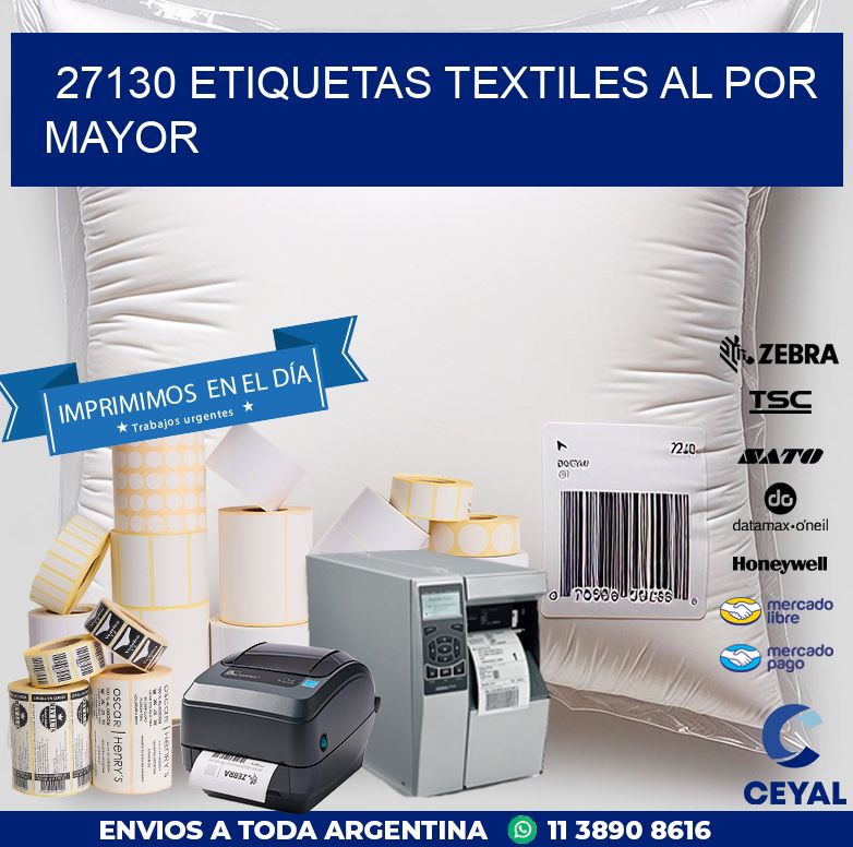 27130 ETIQUETAS TEXTILES AL POR MAYOR