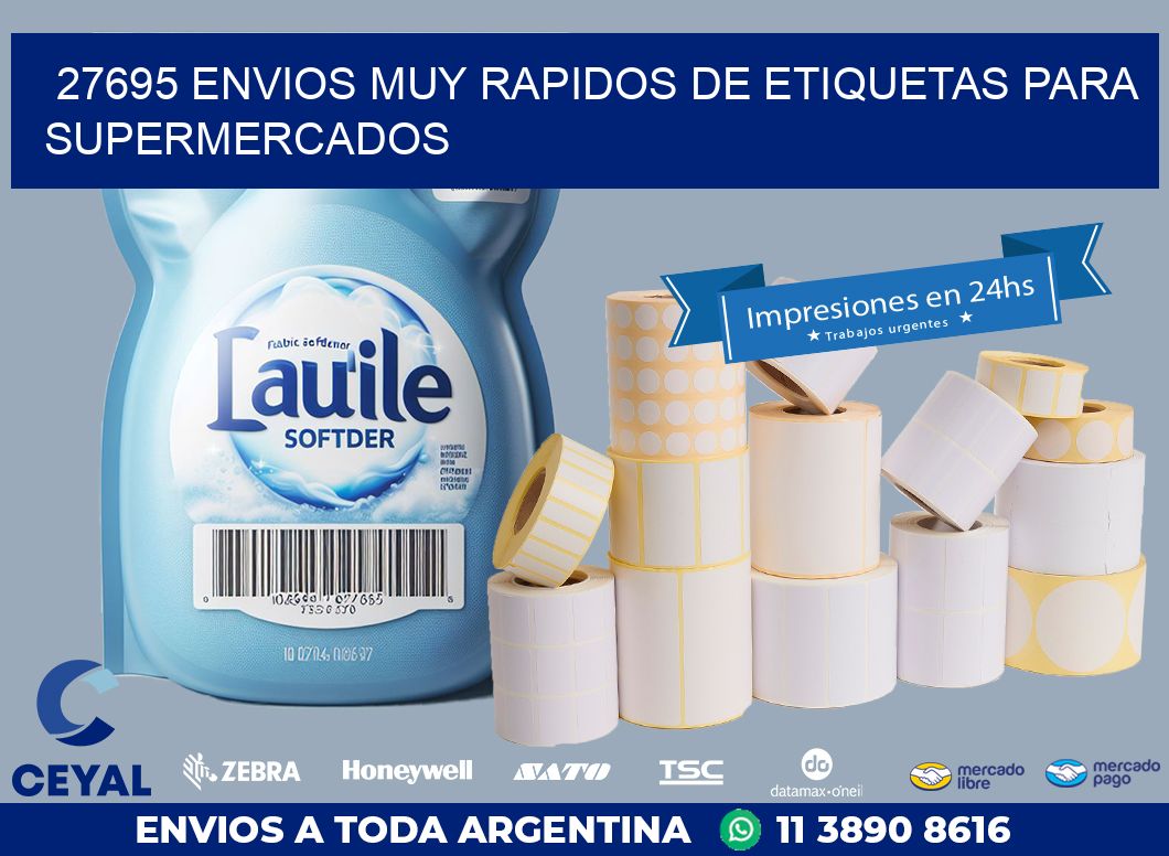 27695 ENVIOS MUY RAPIDOS DE ETIQUETAS PARA SUPERMERCADOS