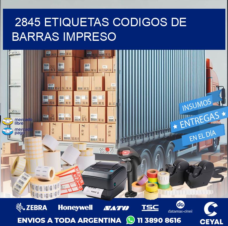 2845 ETIQUETAS CODIGOS DE BARRAS IMPRESO