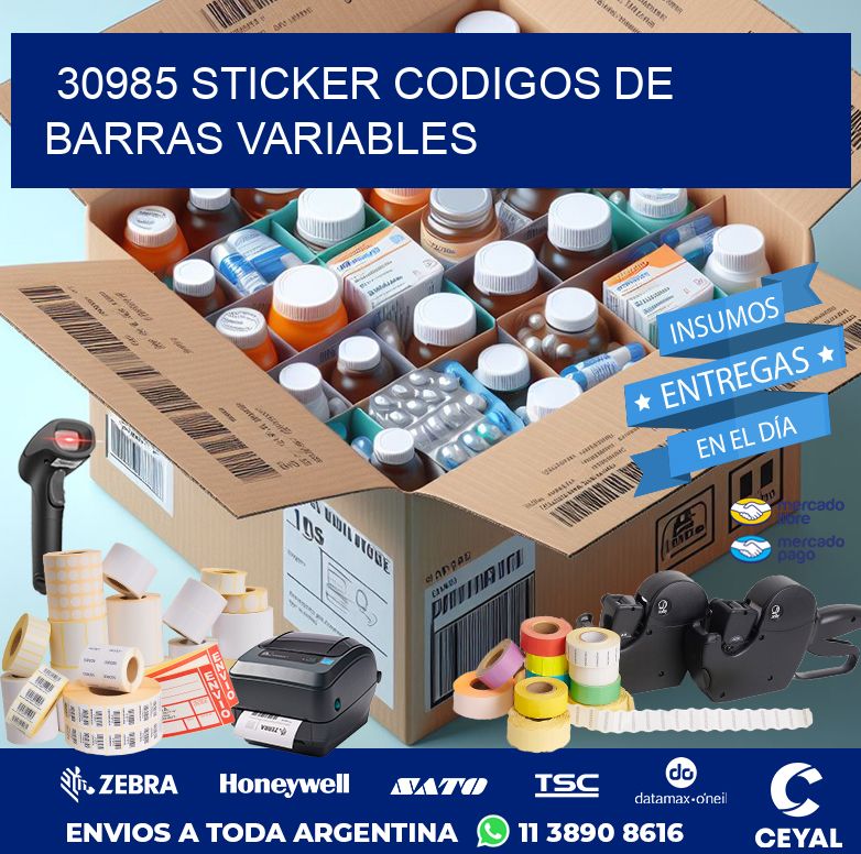 30985 STICKER CODIGOS DE BARRAS VARIABLES
