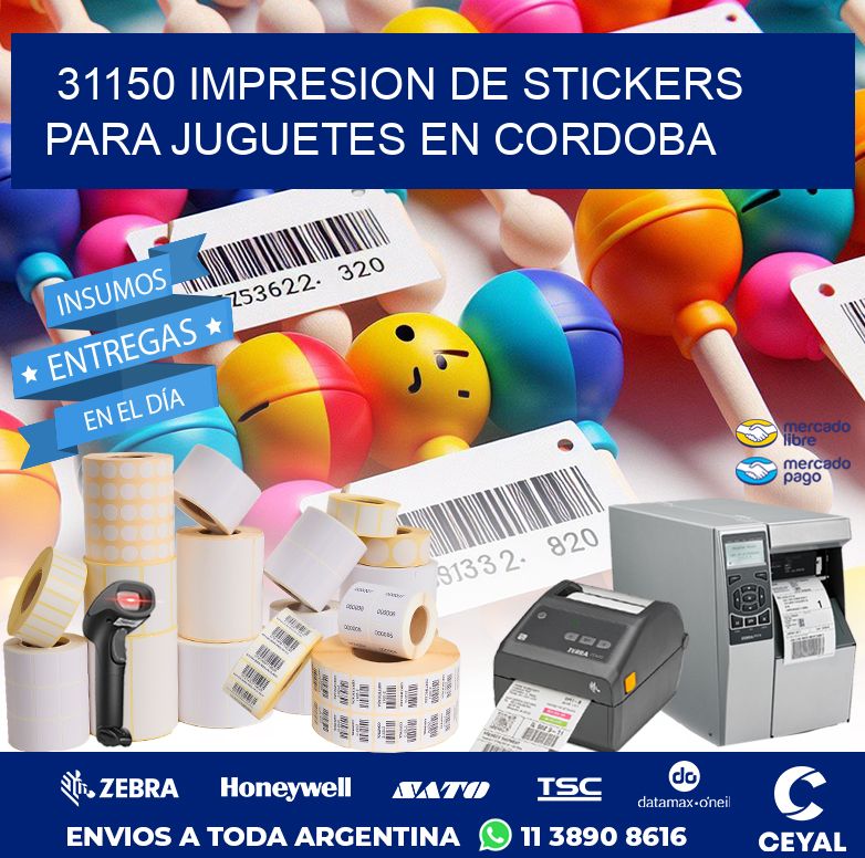 31150 IMPRESION DE STICKERS PARA JUGUETES EN CORDOBA