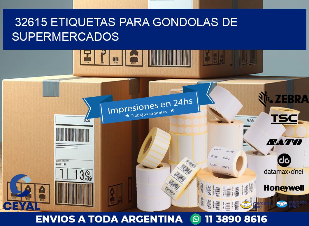 32615 ETIQUETAS PARA GONDOLAS DE SUPERMERCADOS