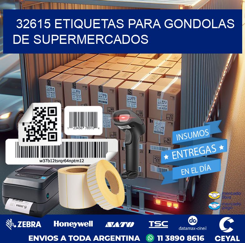 32615 ETIQUETAS PARA GONDOLAS DE SUPERMERCADOS