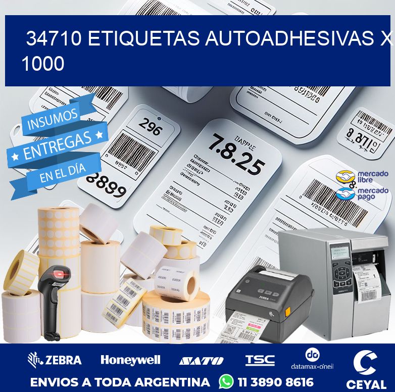 34710 ETIQUETAS AUTOADHESIVAS X 1000