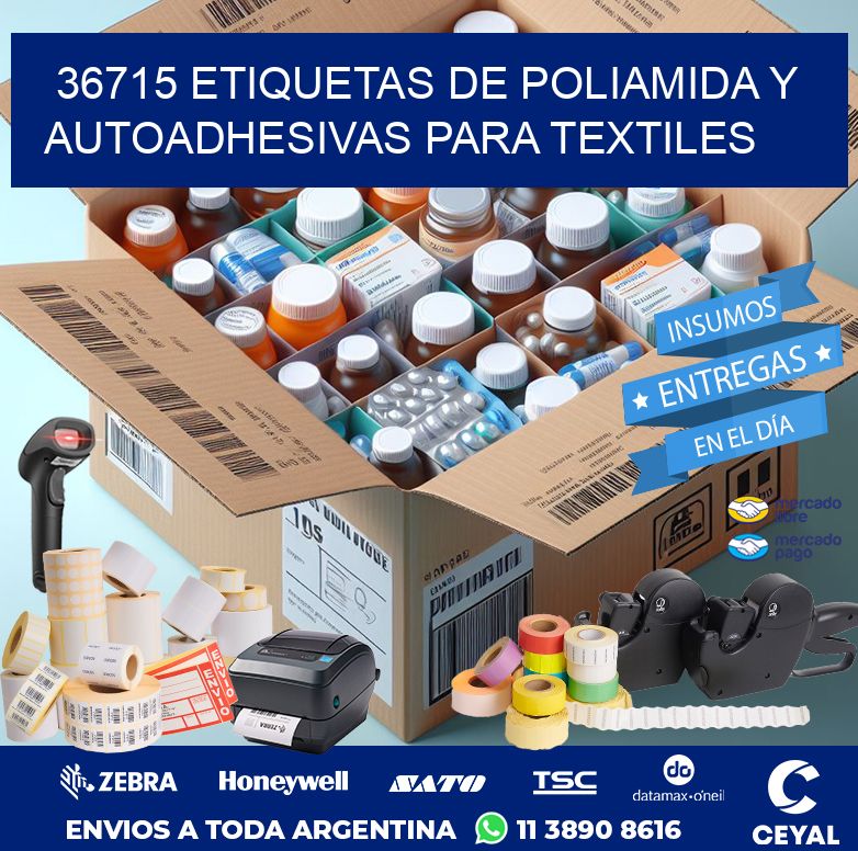 36715 ETIQUETAS DE POLIAMIDA Y AUTOADHESIVAS PARA TEXTILES