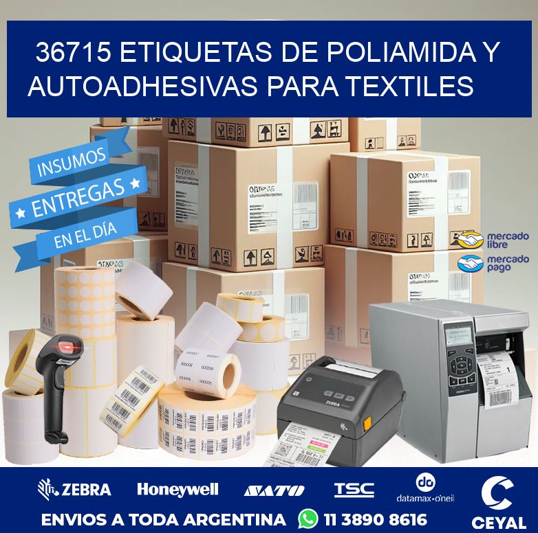 36715 ETIQUETAS DE POLIAMIDA Y AUTOADHESIVAS PARA TEXTILES